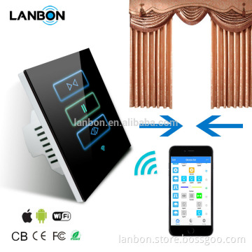 Lanbon WiFi smart home curtain switch, no need gateway mobile phone one key configuration with free Android and IOS app